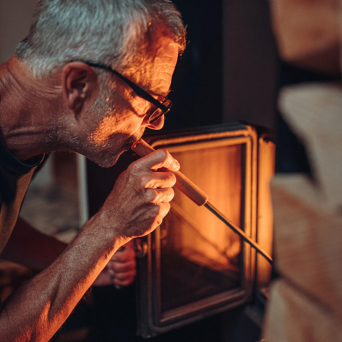 Höfats Feuerwerkzeug-Set, 3er-Set, Edelstahl / Holz
