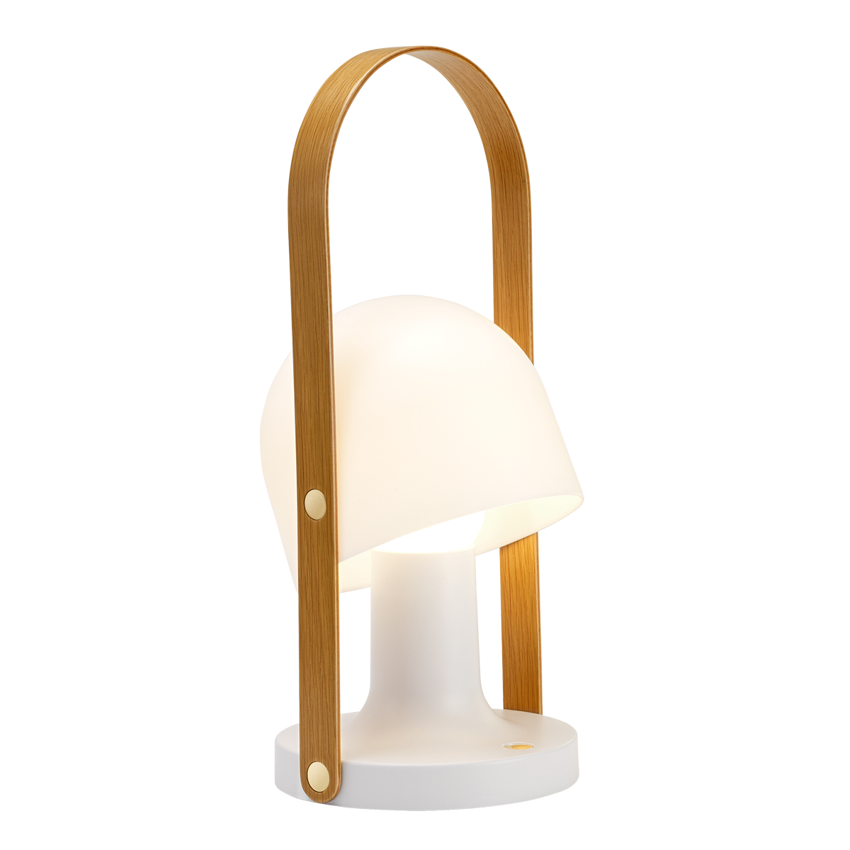 Marset FollowMe Plus LED Akkuleuchte, weiß, Griff: Holz FollowMe Plus LED Akkuleuchte