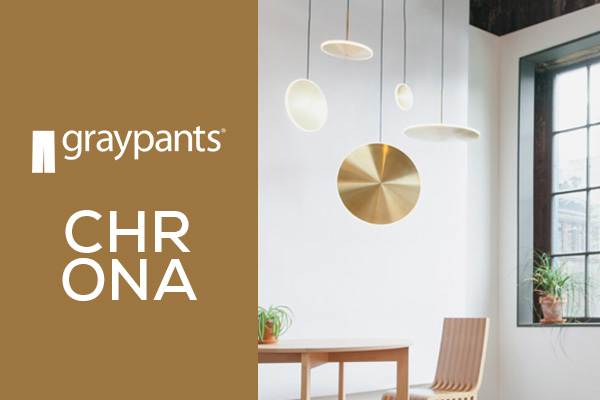Graypants Chrona Leuchten als Pendelleuchten und Tischleuchte mit schwebendem Lichtdiskus