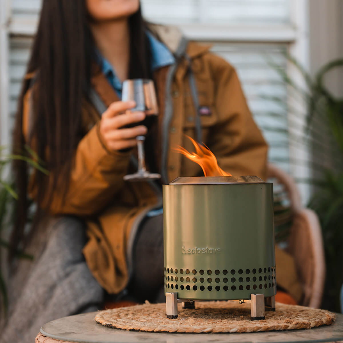 Solo Stove Mesa XL Tischfeuer & Tischkamin, Deep Olive (grün)