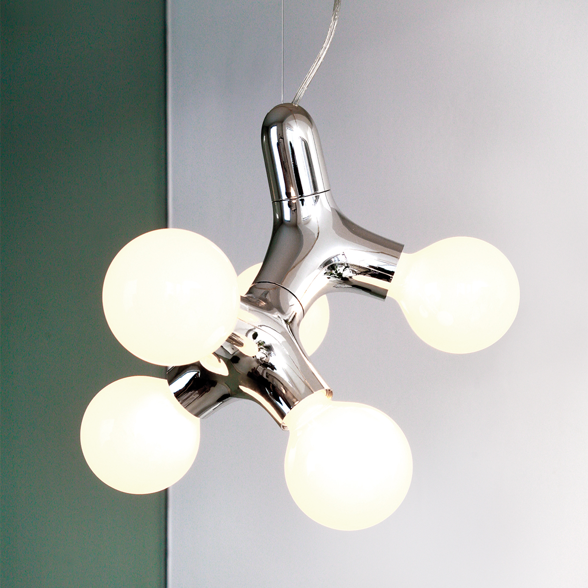 Next DNA Double Pendelleuchte, Chrom (Leuchtmittel nicht inbegriffen)