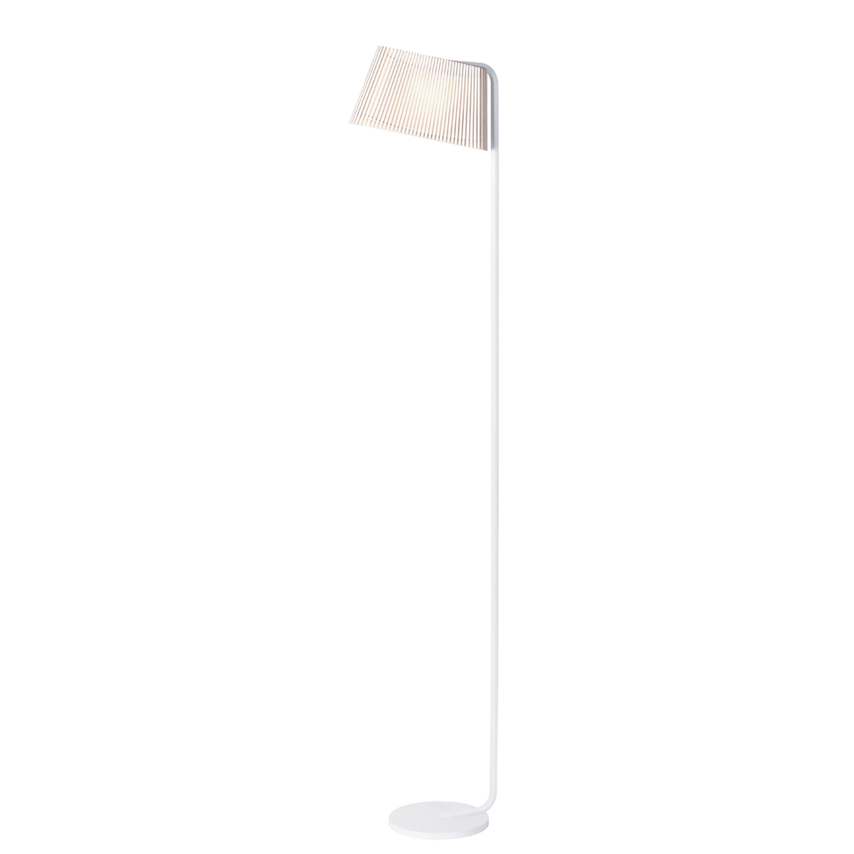 Secto Design Owalo 7010 Stehleuchte, weiß, Schirm: weiß laminiert