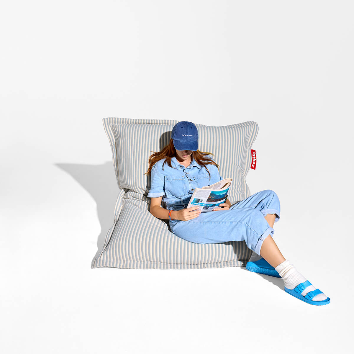 Fatboy Original Slim Terry Sitzsack, Blizzard blue creme