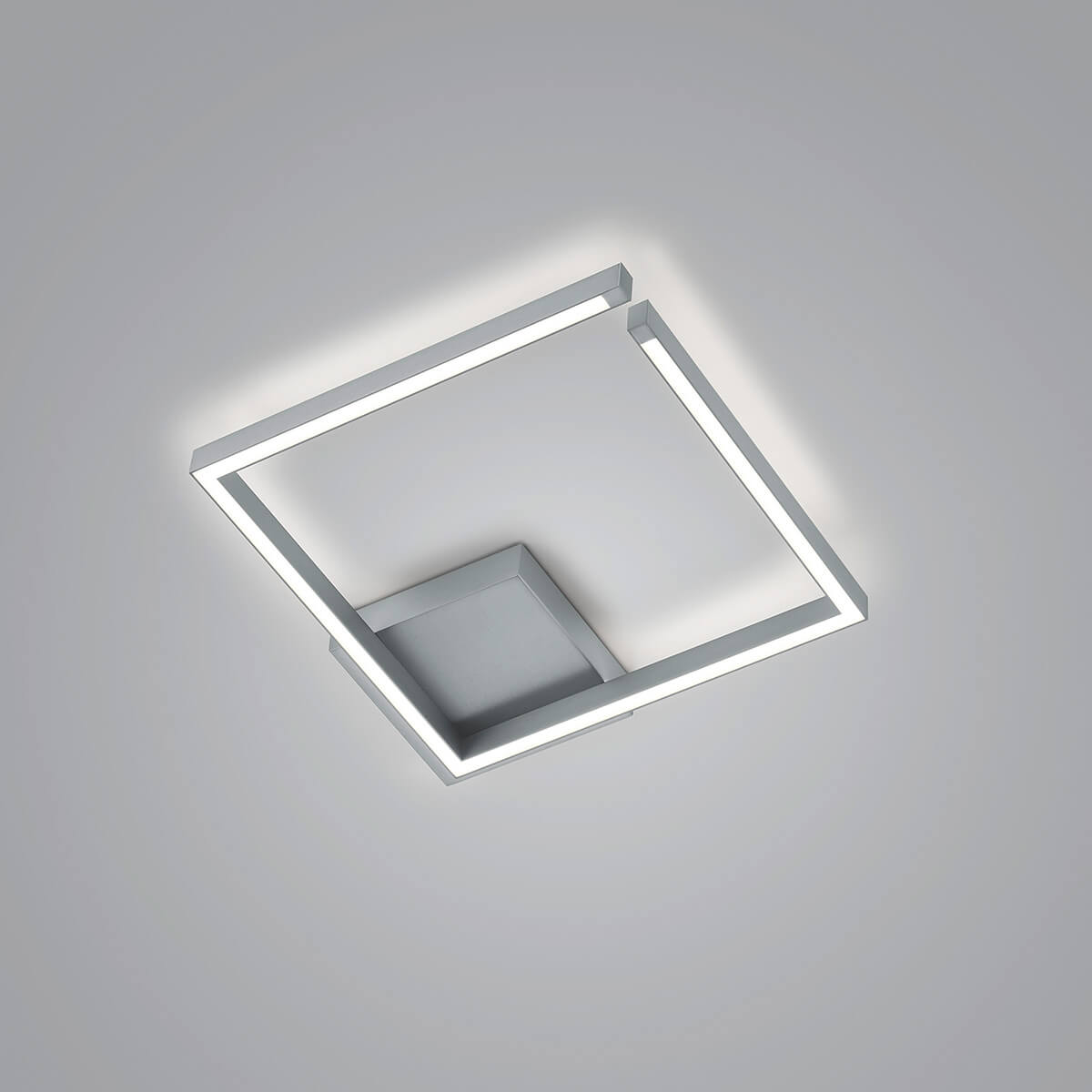 Knapstein Yoko-Q LED Deckenleuchte, Nickel matt