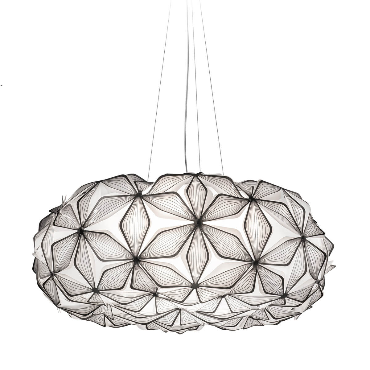 Slamp C’est La Vie Suspension Large schwarz, Kabel: transparent