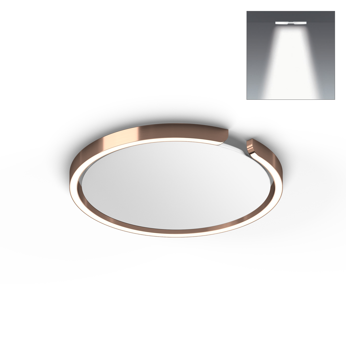 Occhio Mito soffitto 40 up narrow LED Deckenleuchte, Roségold