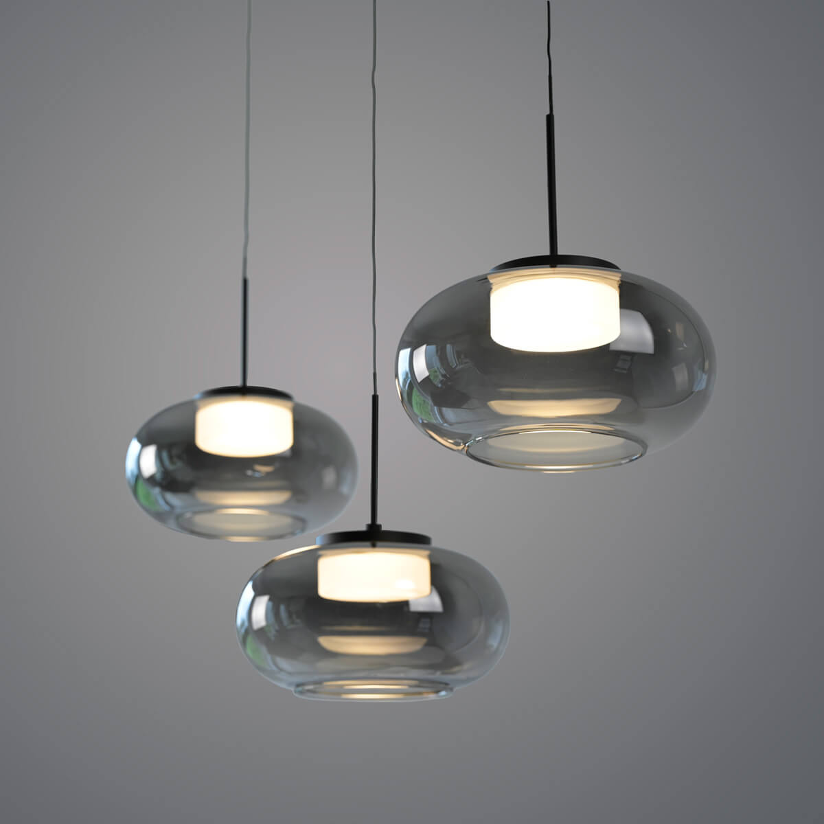 Sia LED Pendelleuchte, 3-flg.