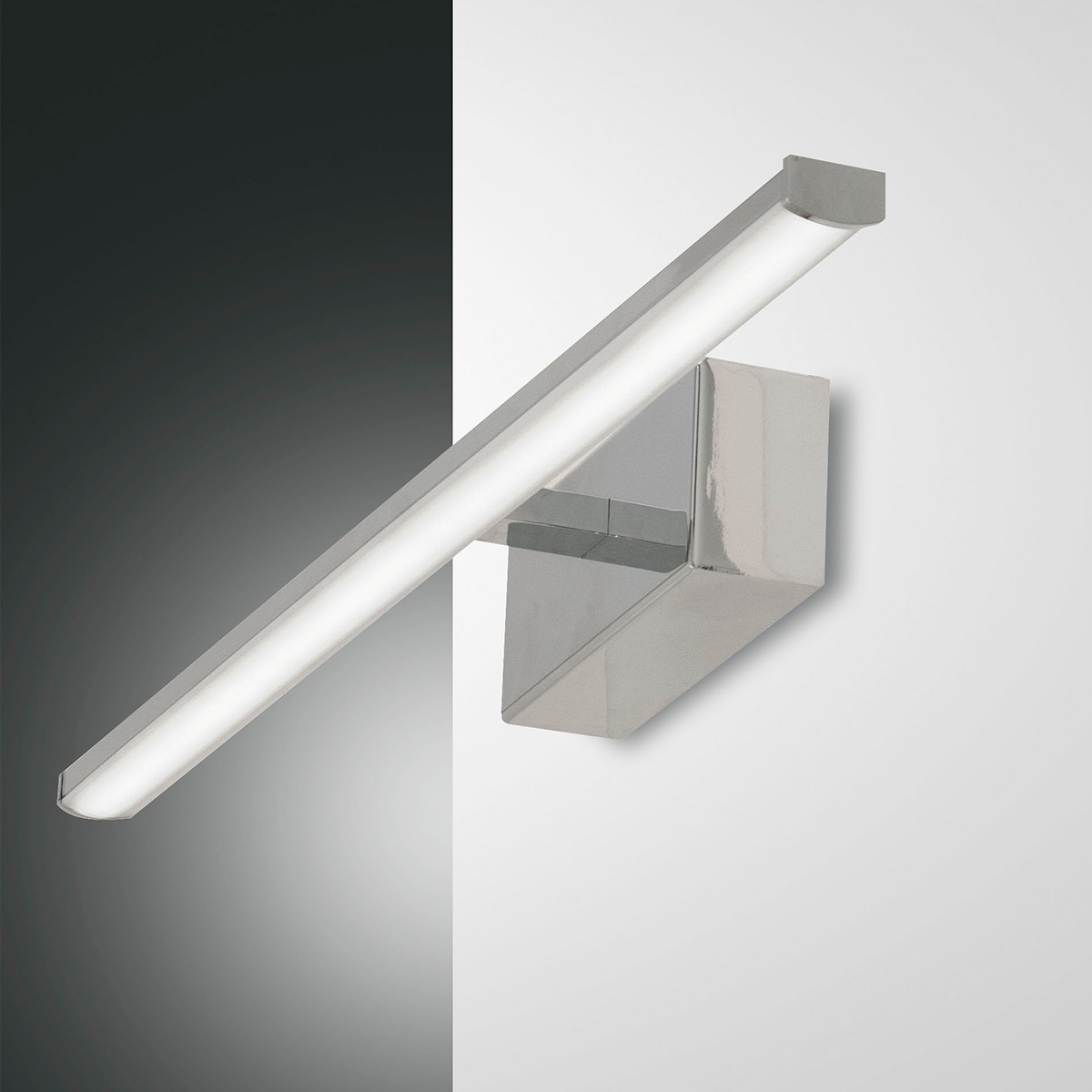 Fabas Luce Nala LED Wandleuchte, Länge: 50 cm, Chrom