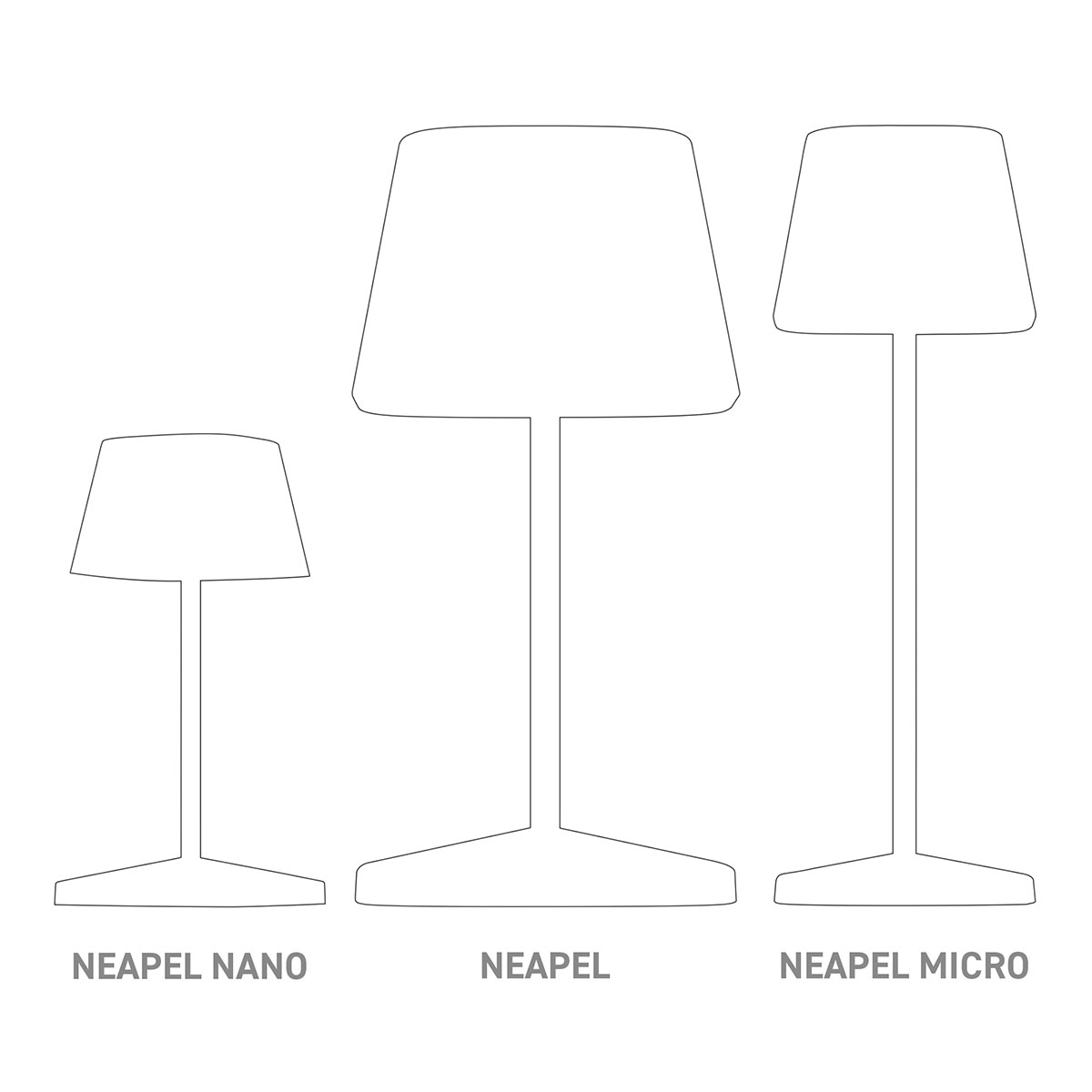 Villeroy & Boch Neapel Leuchtenfamilie (Größenverhältnis)