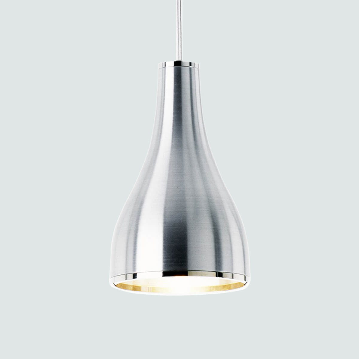 Serien.lighting One Eighty Suspension, L, Ø: 16 cm, Aluminium gebürstet