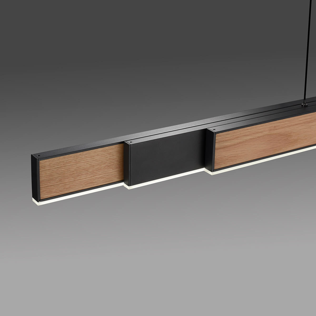 Neuhaus PURE Moto-Rise LED Pendelleuchte, schwarz / Eiche