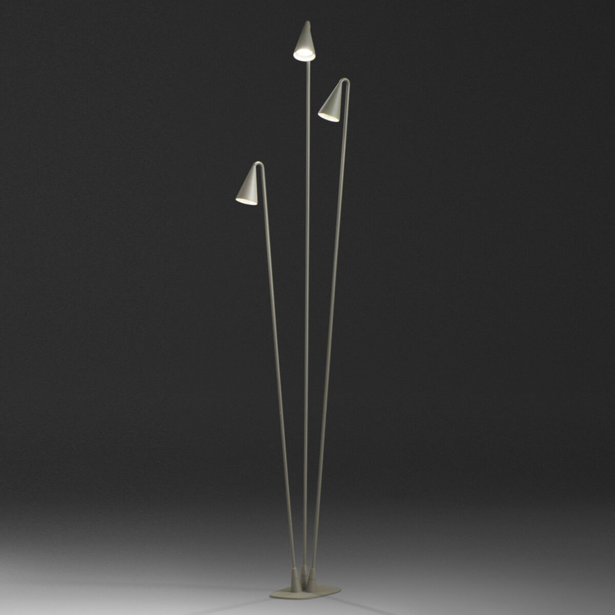 Vibia Brisa LED Außenleuchte, 3-flg., khaki matt