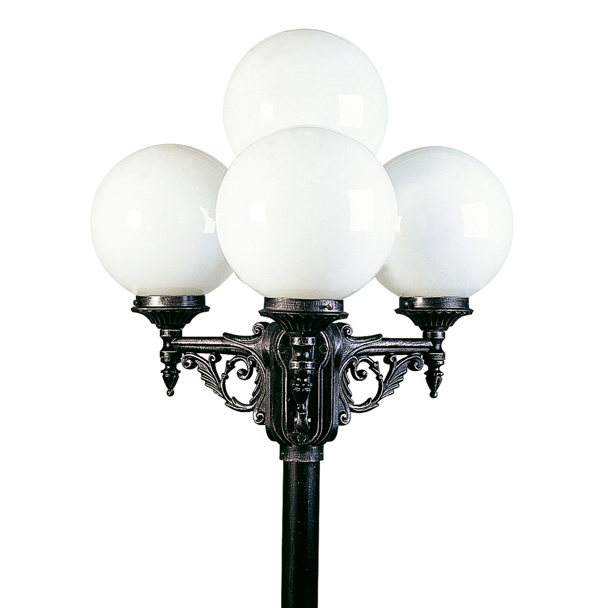 Albert Leuchten 205 Mastleuchte, 4-flg., schwarz-silber