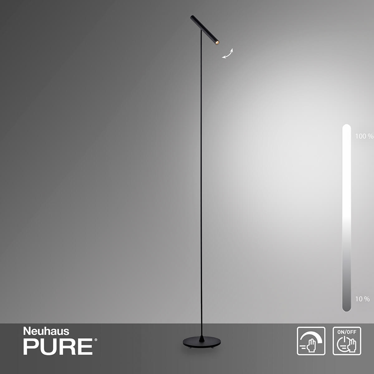 Neuhaus Pure Tutua LED Stehleuchte, schwarz