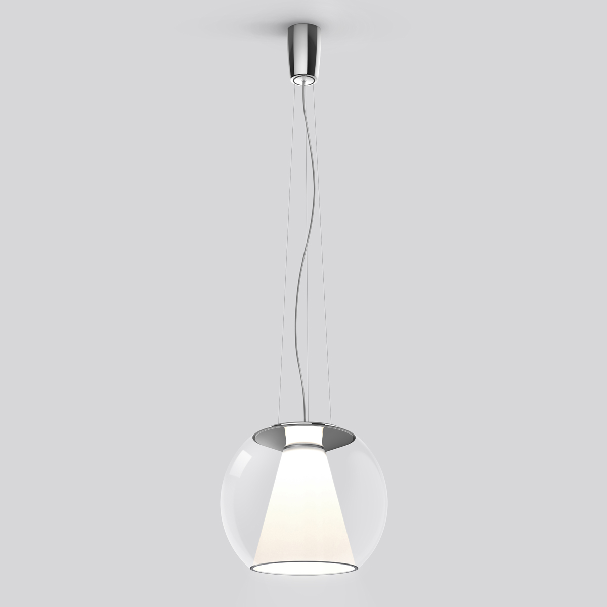 Serien.lighting Draft Suspension Rope M LED Pendelleuchte, Glas klar (©serien.lighting)