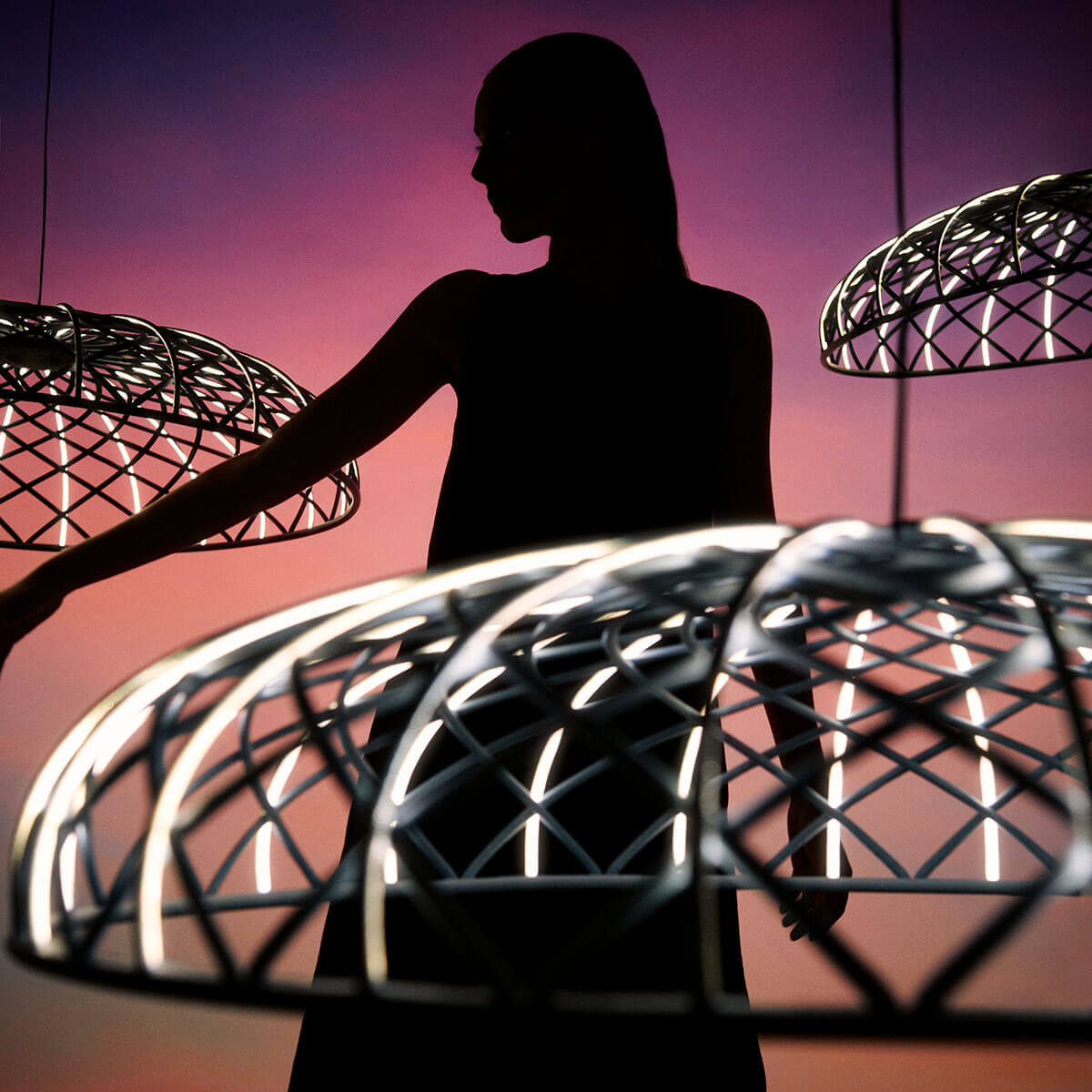 Flos Skynest LED Pendelleuchte, anthrazit (©Alessandro Oliva)