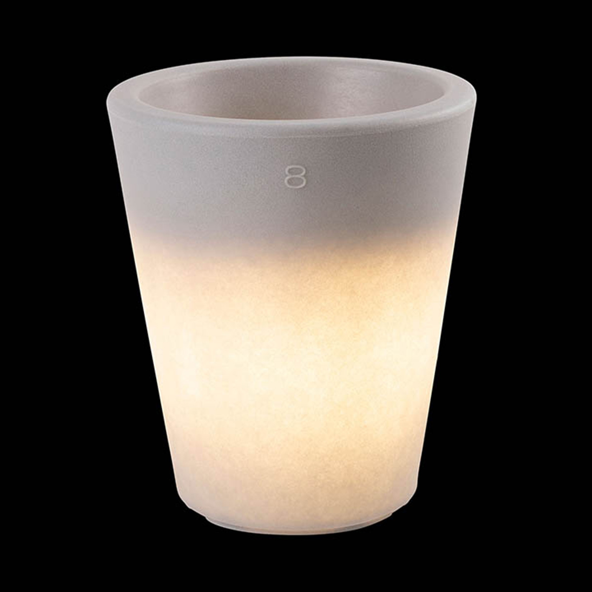 8 seasons design Shining Classic Pot S Pflanztopf / Dekoleuchte, grau