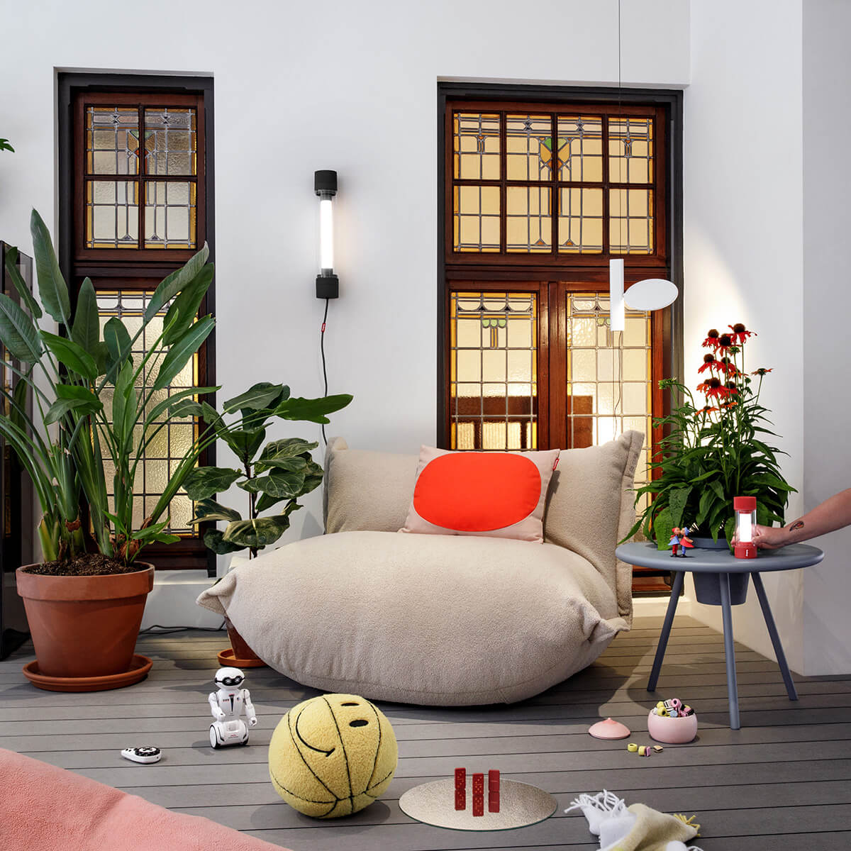 Fatboy Tjoep Small LED Wand- / Pendelleuchte, anthrazit