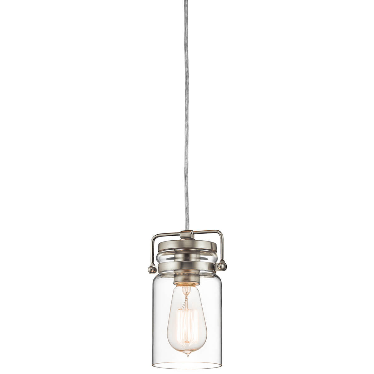Elstead Lighting Kichler Brinley Mini Pendelleuchte, Nickel gebürstet Brinley Mini Pendelleuchte