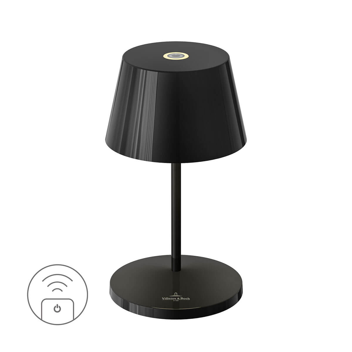 Villeroy & Boch Seoul RC LED Akkuleuchte, schwarz-keramik