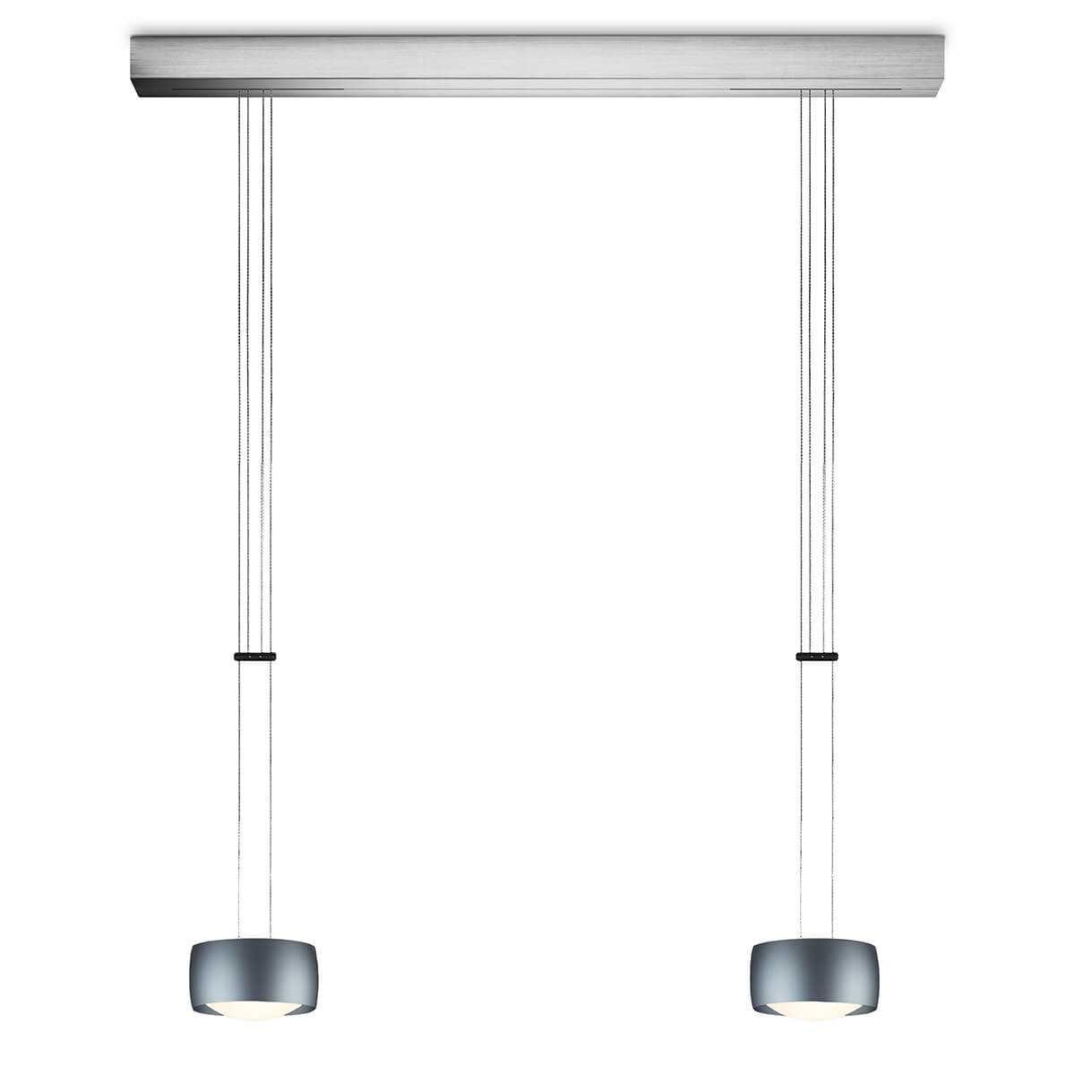 Oligo Grace LED Pendelleuchte, 2-flg., Tunable White, Basalt