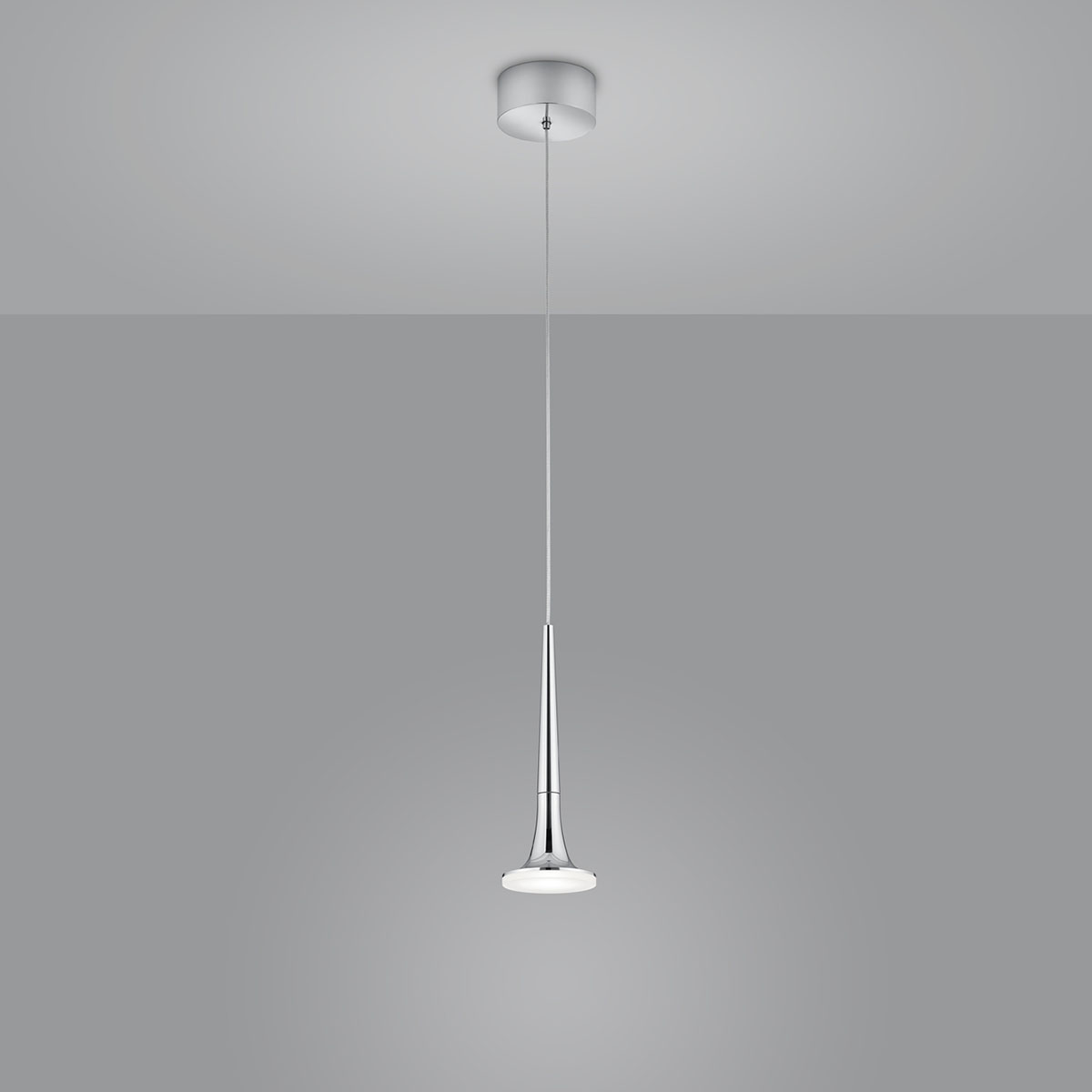 Helestra Flute LED Pendelleuchte, Chrom