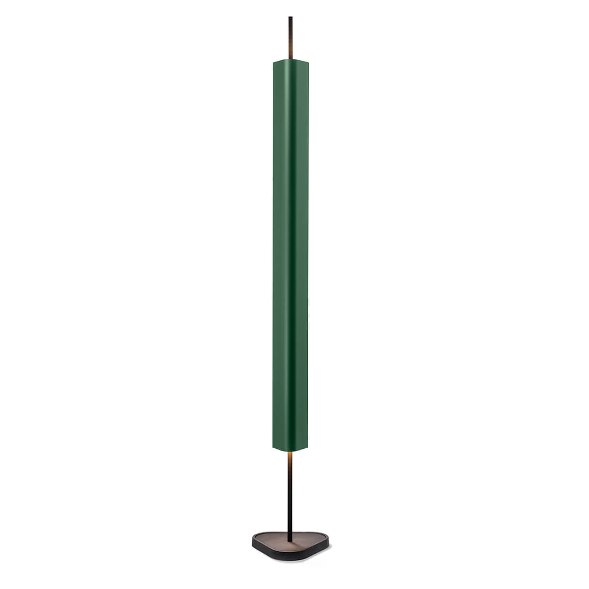 Flos EMI LED Stehleuchte, deep green (dunkelgrün) (eingeschaltet)