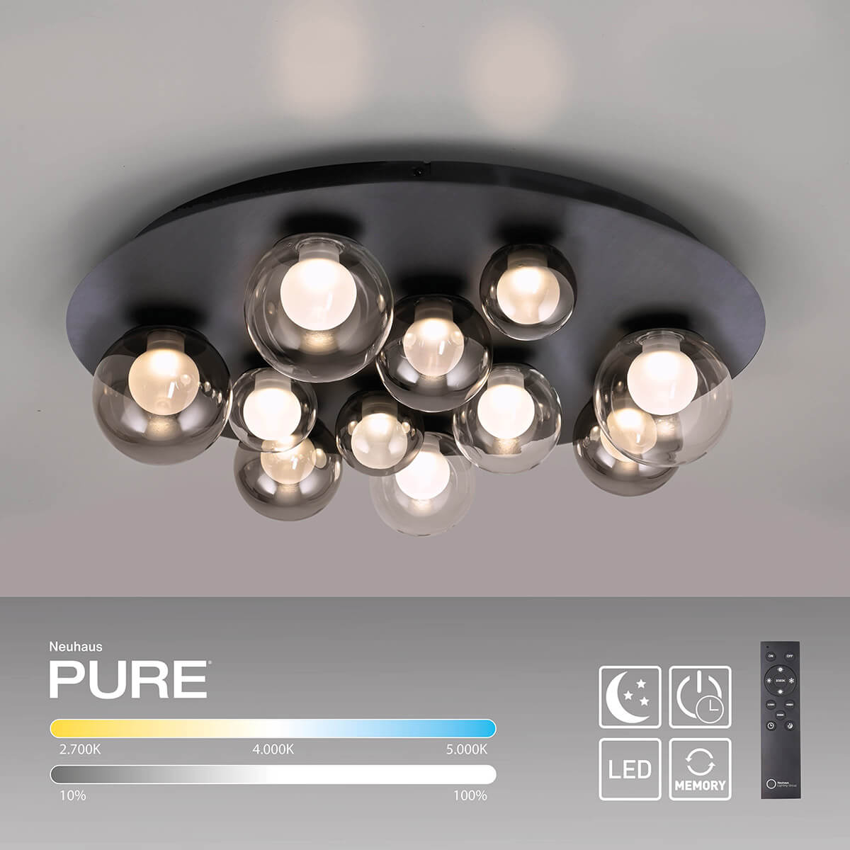 PURE Popup LED Deckenleuchte