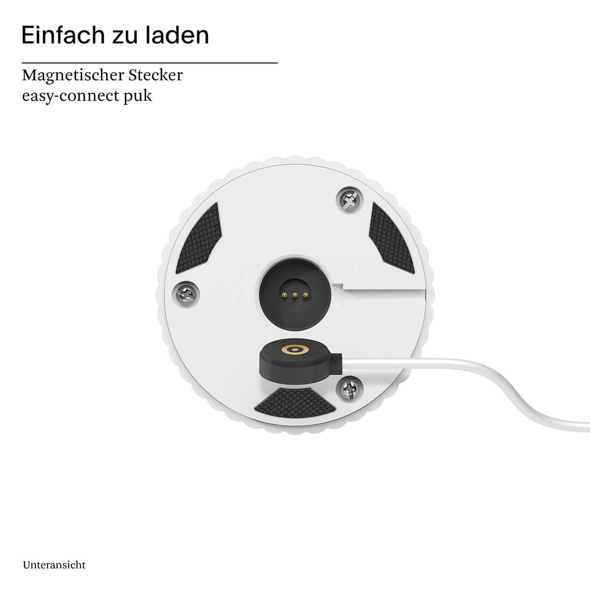 Sigor Nuflair LED Akkuleuchte & Vase, schneeweiß, Easy-Connect Puk Anschluss