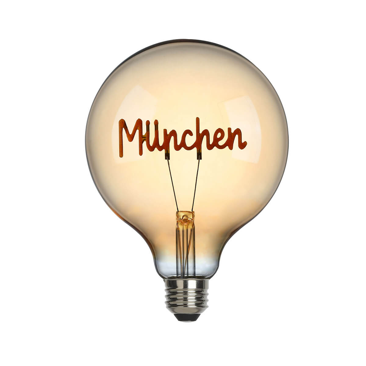 München LED Filament Globelampe E27 Amber, 1,5 W 2000 K