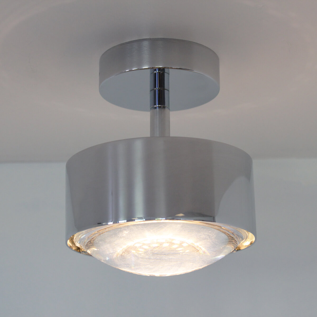 Top Light Puk Maxx Turn Downlight Deckenleuchte, Gehäuse, Chrom, mit Linse klar