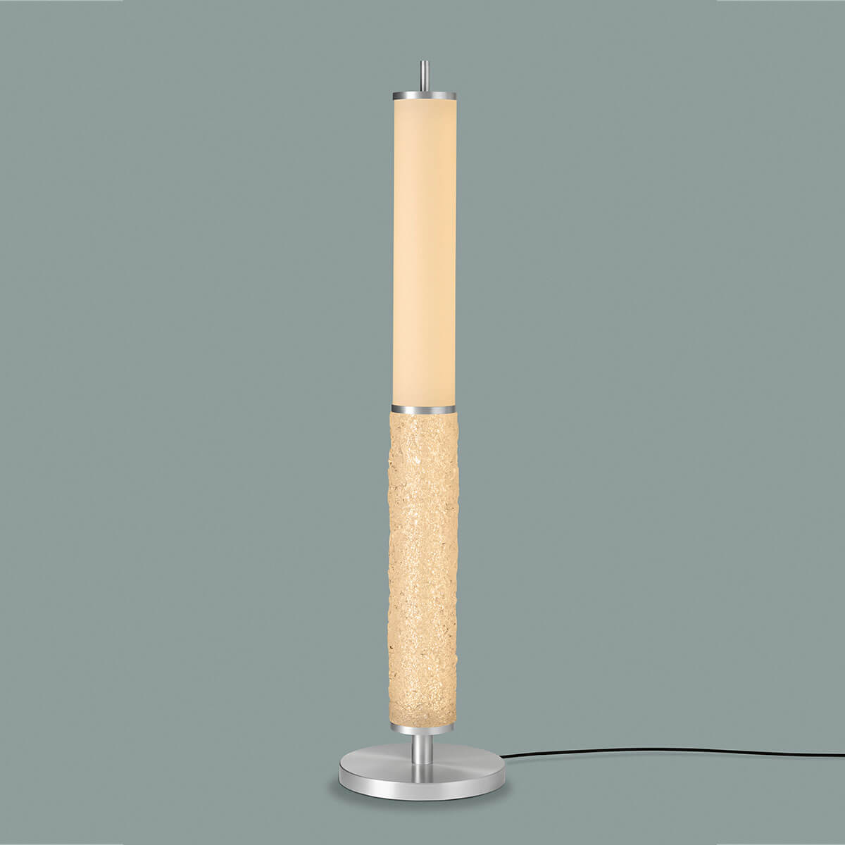 Holtkötter Fidelio LED Stehleuchte, Aluminium matt, 1 x Opalglas matt / 1 x Cristallux