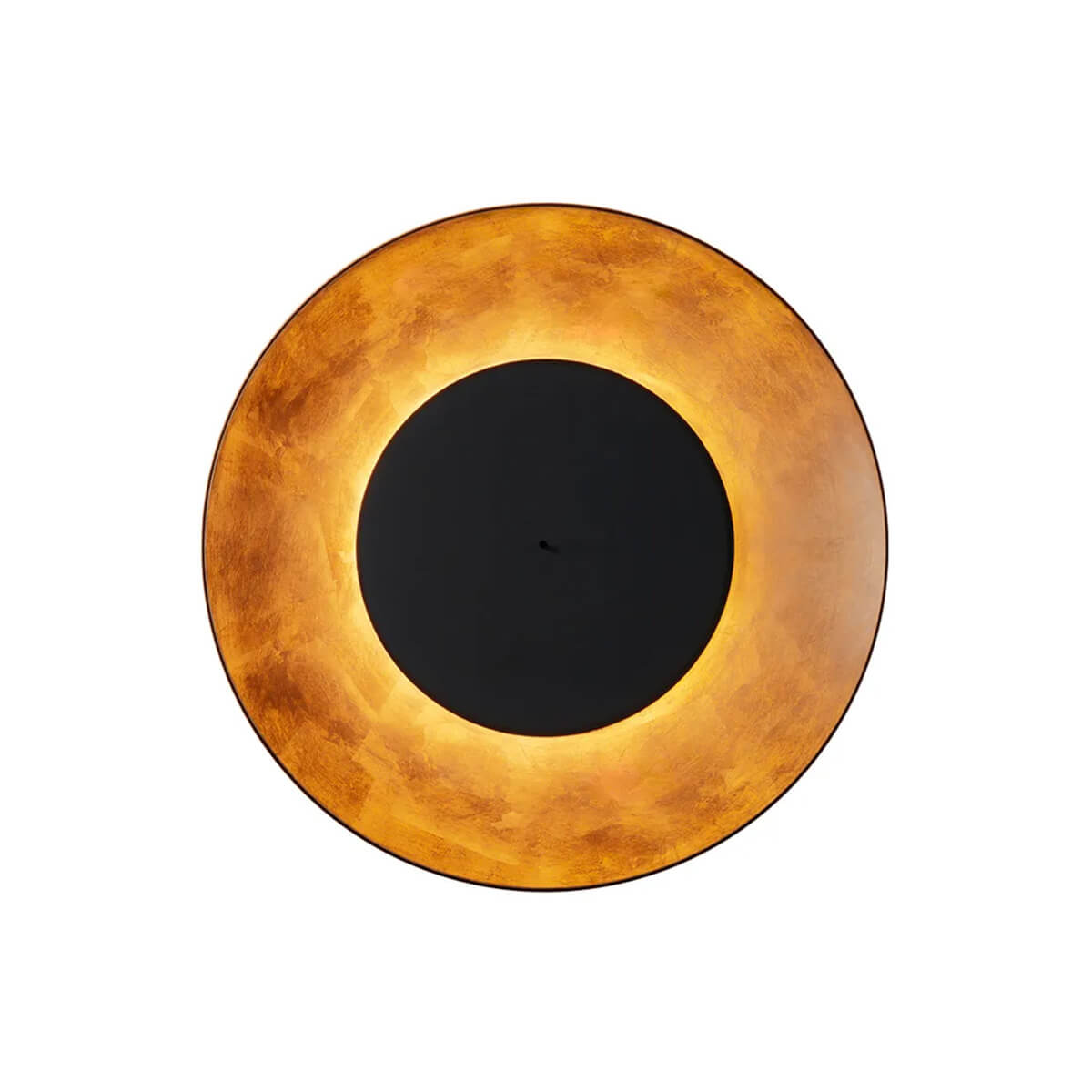 Fontana Arte Lunaire LED Wandleuchte, Ø: 75 cm, Kupfer / schwarz