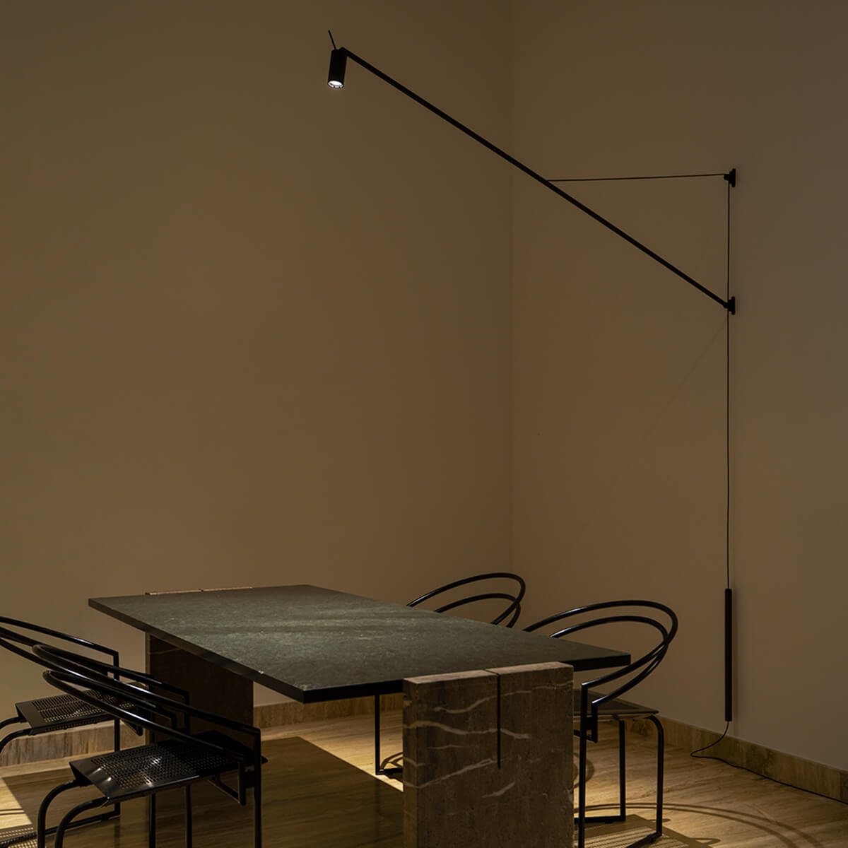 Nemo Swan LED Parete, schwarz matt