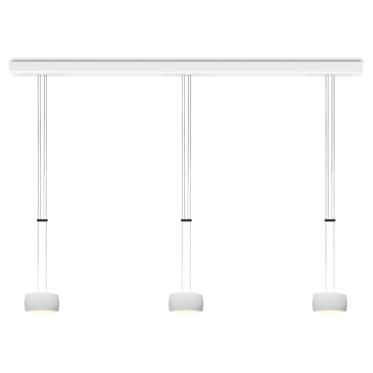 Oligo Grace LED Pendelleuchte, 3-flg., Tunable White, weiß matt