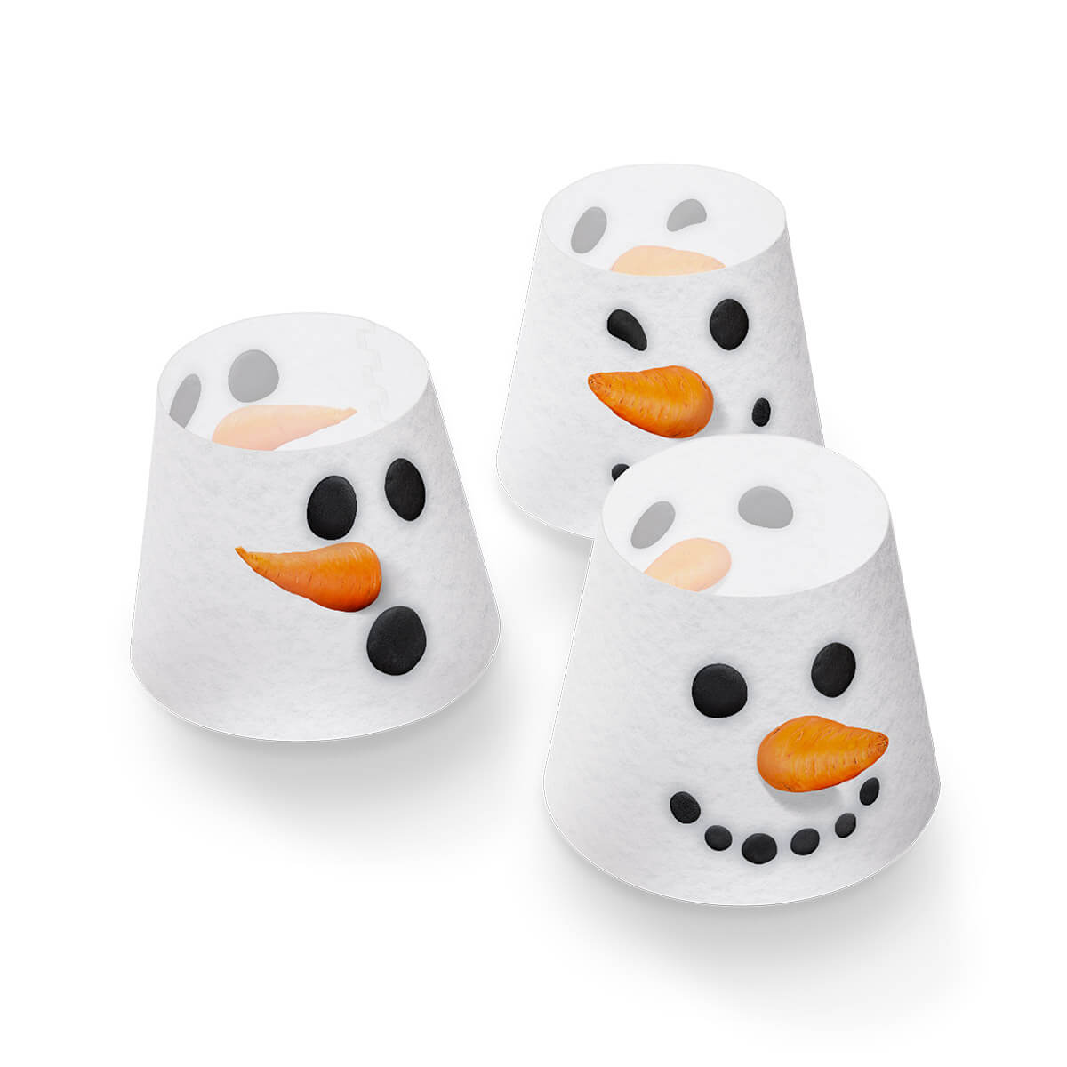Fatboy X-mas Mini Cappie Snowmen, 3er-Set, für Edison the Mini
