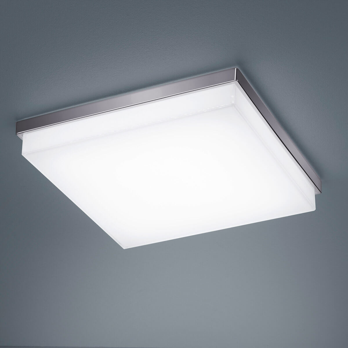 Helestra Cosi LED Deckenleuchte, mit Casambi-Modul, 31,5 x 31,5 cm, Nickel matt / Glas satiniert