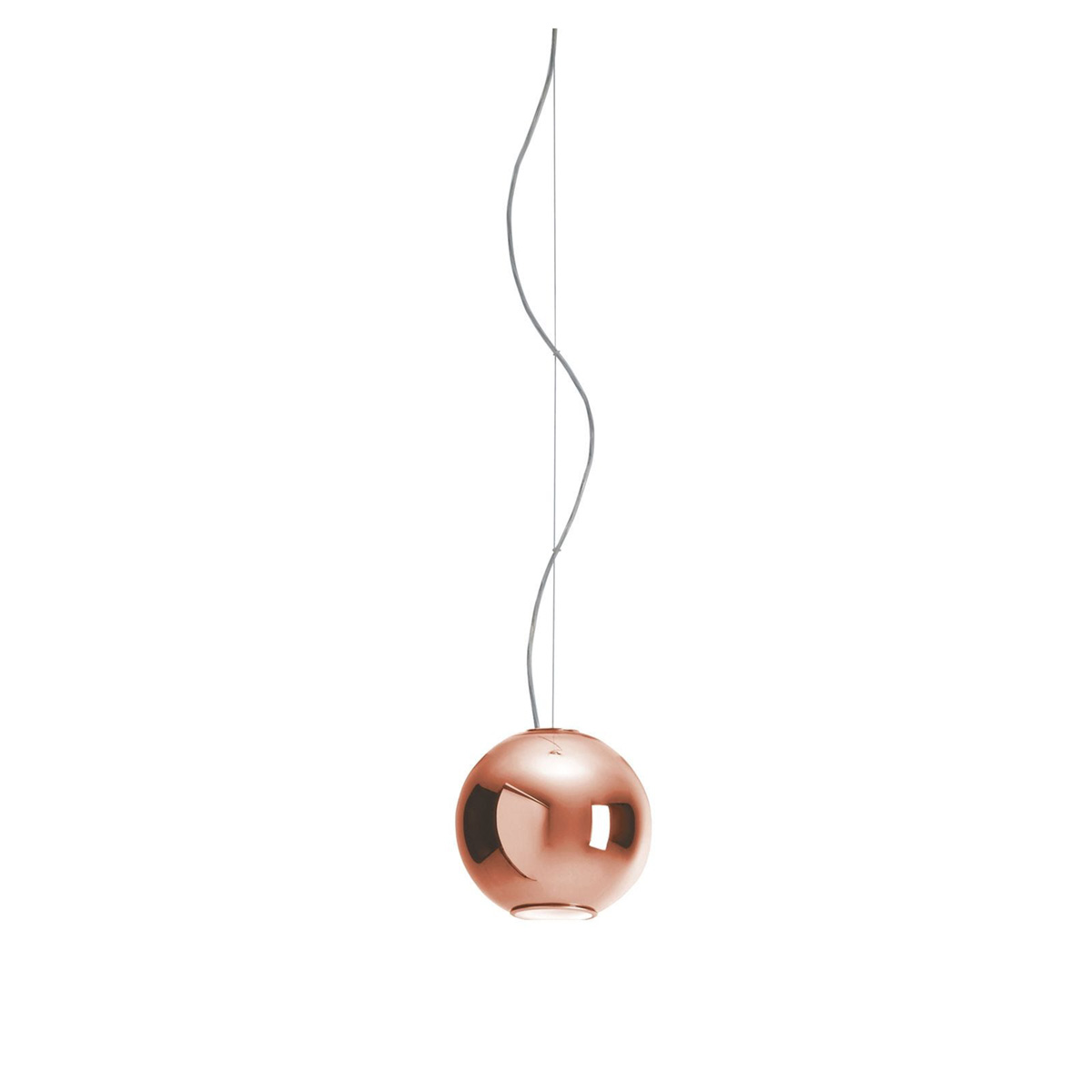 Fontana Arte Globo Di Luce Pendelleuchte, Ø: 20 cm, Kupfer metallisiert