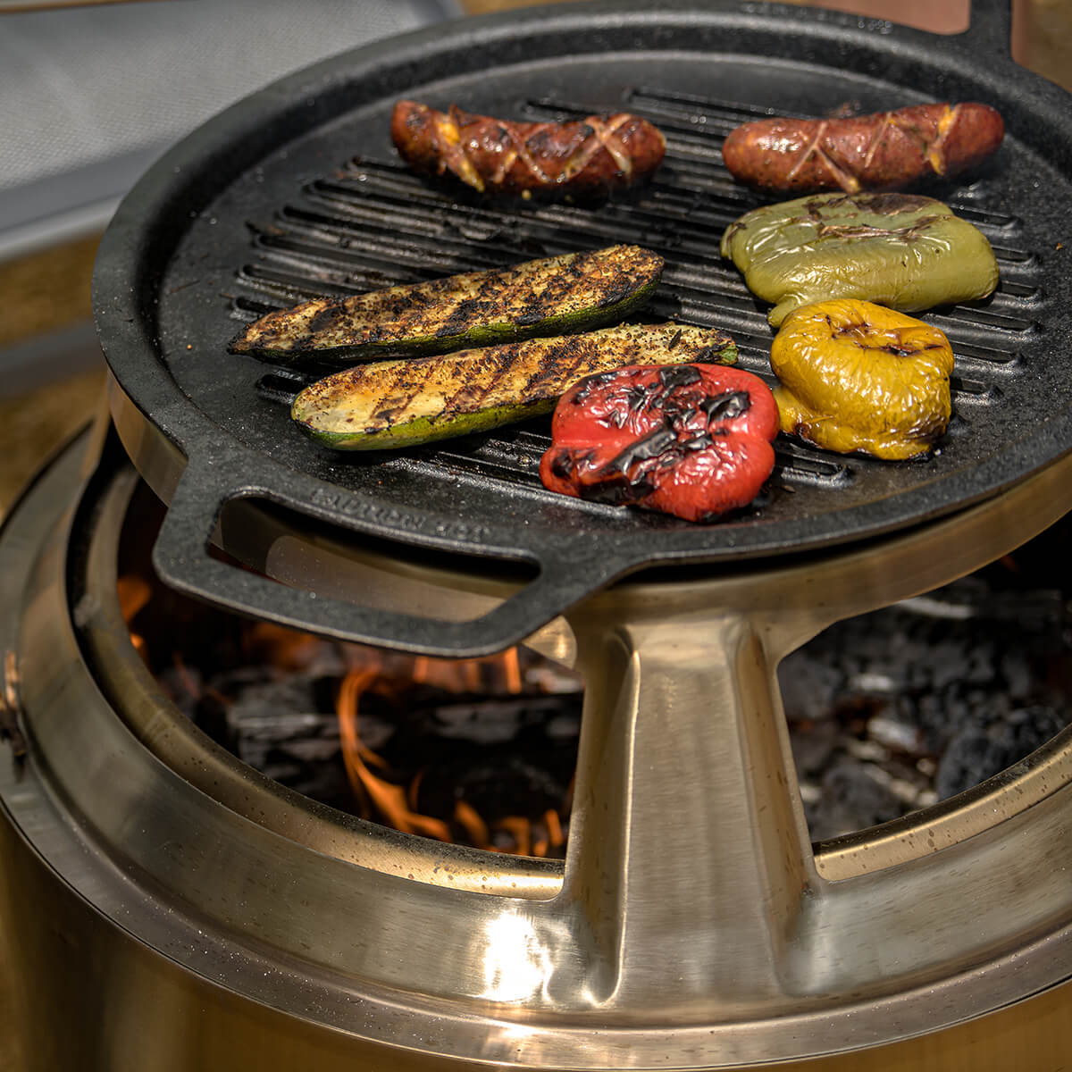 Yukon Gusseisen-Grillrost mit Aufsatz