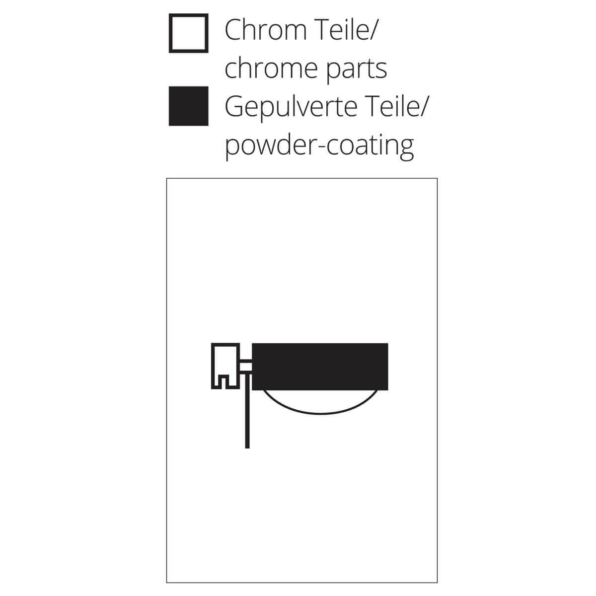 Top Light Puk Mini Fix + Klemmleuchte, Oberflächenbeschaffenheit der Bicolor-Versionen