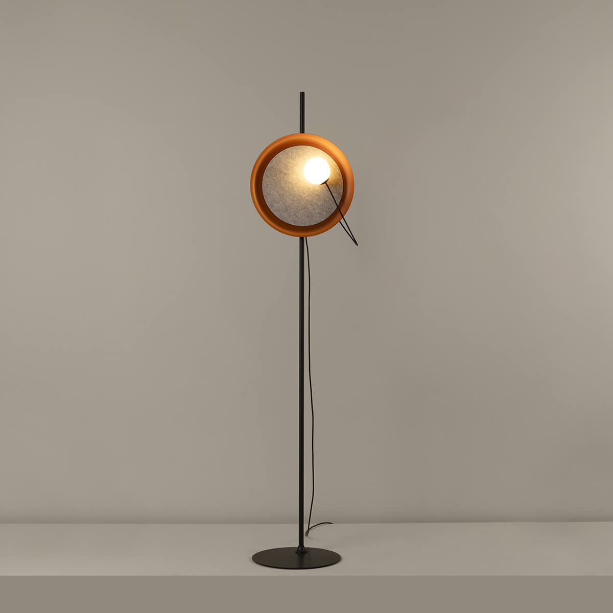 Milan Wire Stehleuchte, Ø: 38,3 cm, Kupfer / anthrazitgrau
