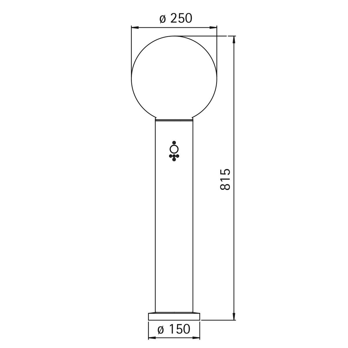 Albert Leuchten 2010 Pollerleuchte mit Bewegungsmelder