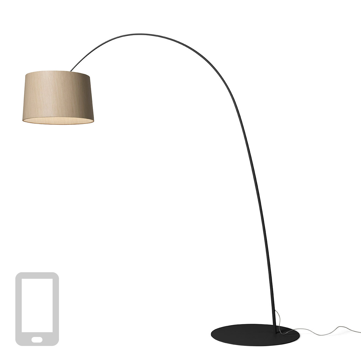 Foscarini Twiggy Wood MyLight LED Terra, nero (schwarz)