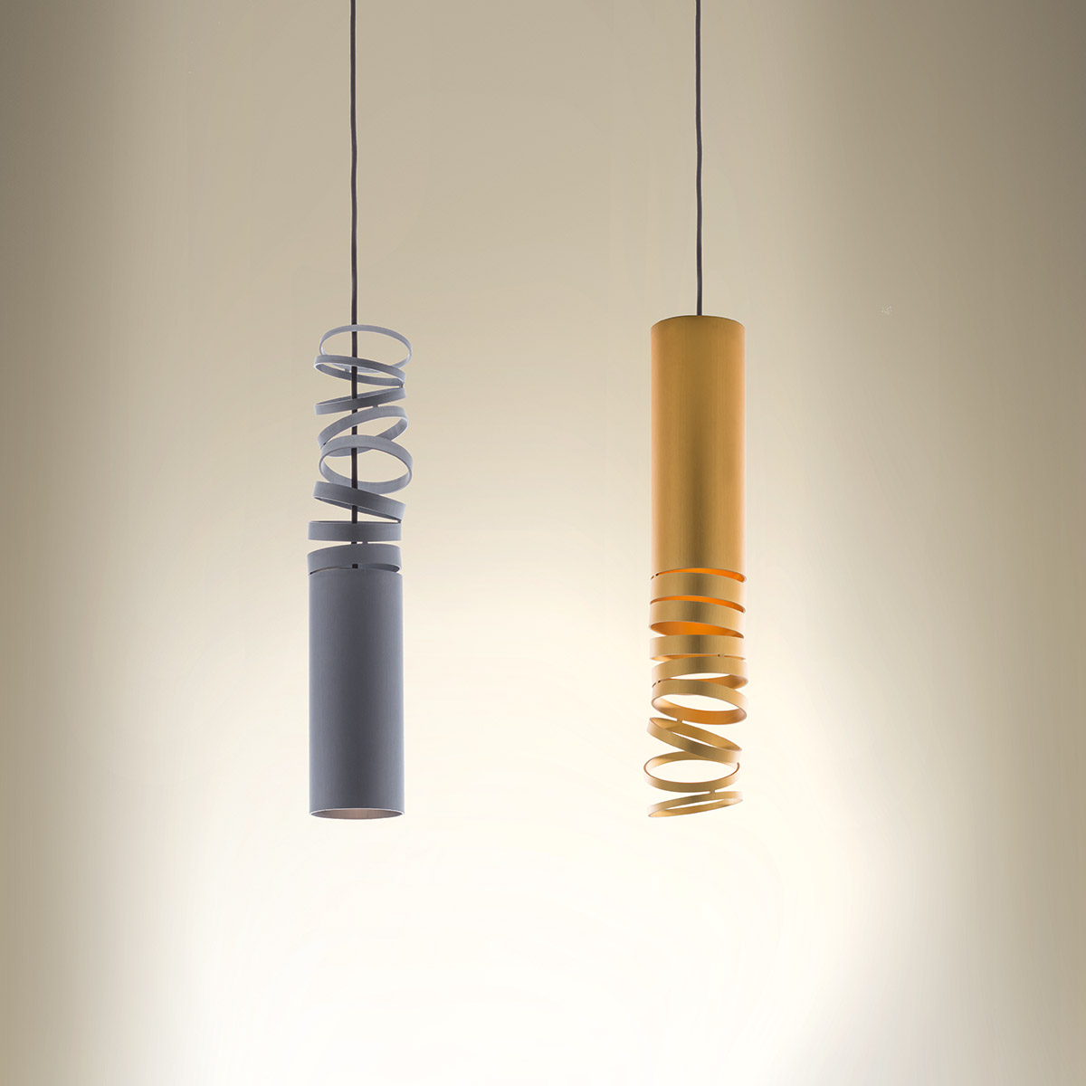 Artemide Design Decomposé Sospensione, grau und gold