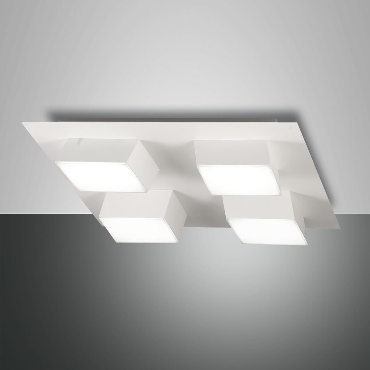 Fabas Luce Lucas LED Deckenleuchte, 4-flg., weiß