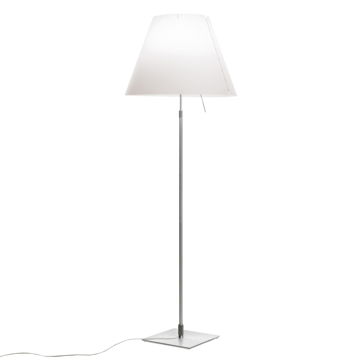 Grande Costanza Terra, Rückläufer, Aluminium, Schirm: weiß, mit Dimmer