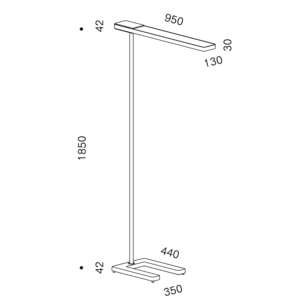 Serien.lighting Slice² Floor LED Stehleuchte, mit Sensorik
