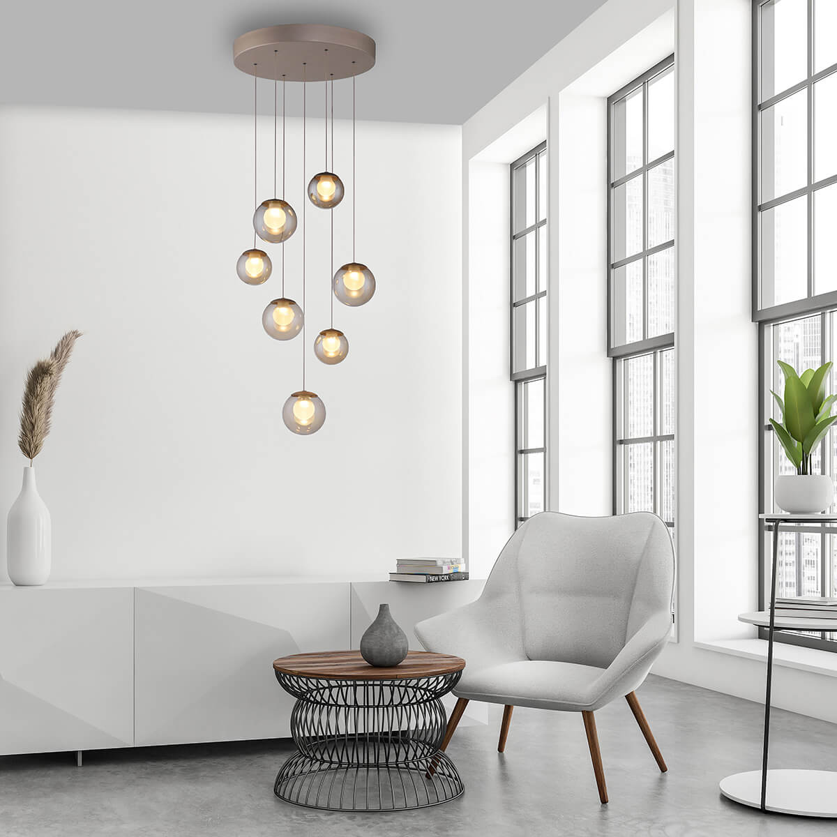 PURE Popup LED Pendelleuchte mit CCT