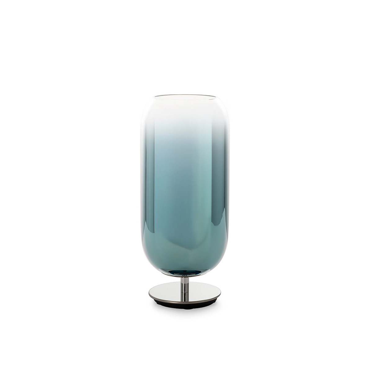 Artemide Gople Lamp Mini Tavolo, Aluminium, Schirm: blau