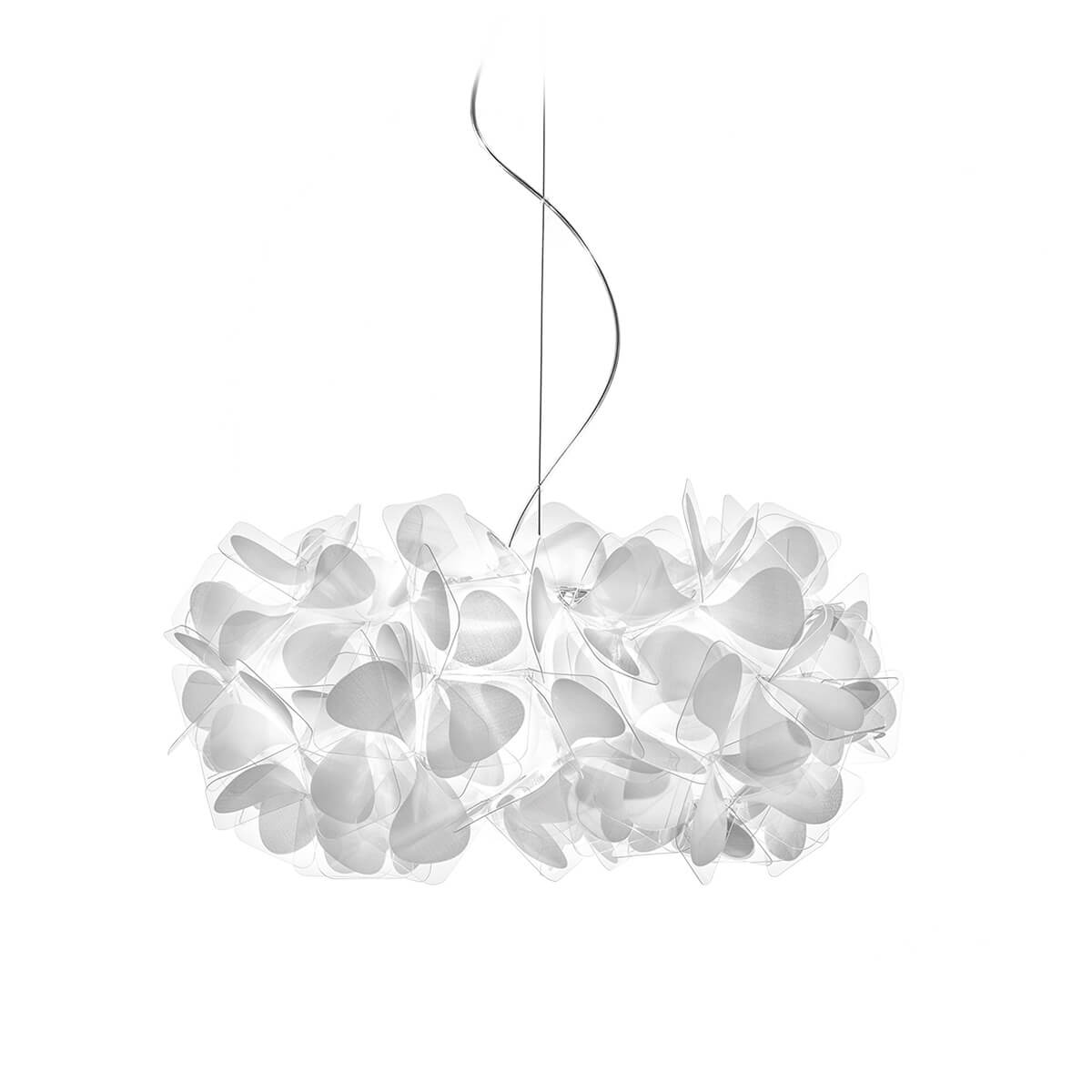 Slamp Clizia Mama non Mama Suspension, weiß, Kabel: transparent